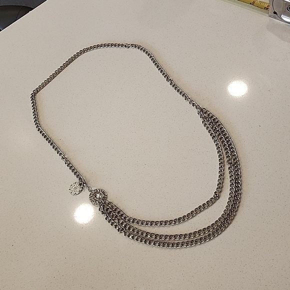 3/$25 Silver chain waist belt - Picture 2 of 5